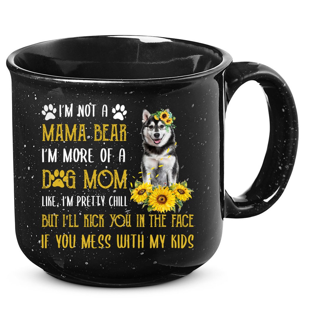 Sunflower Husky Mom Mothers Day Dog Mom Gift 15oz Campfire Ceramic Mug