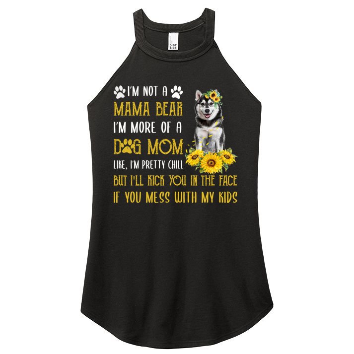 Sunflower Husky Mom Mothers Day Dog Mom Gift Women's Perfect Tri Rocker Tank