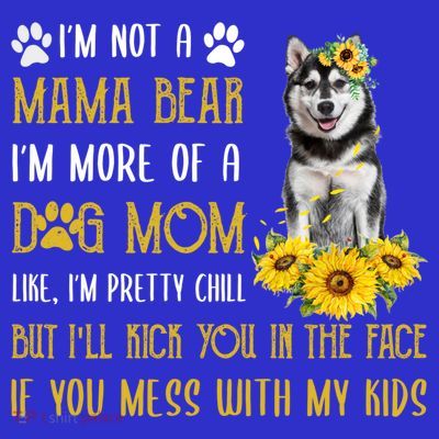 Sunflower Husky Mom Mothers Day Dog Mom Gift T-Shirt