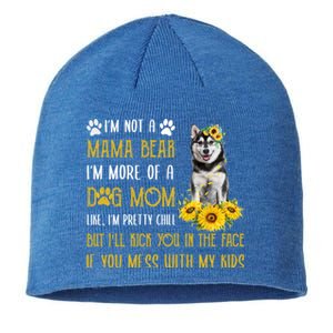 Sunflower Husky Mom Mothers Day Dog Mom Gift Sustainable Beanie