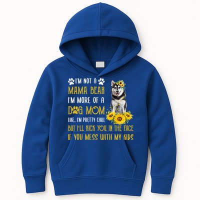 Sunflower Husky Mom Mothers Day Dog Mom Gift Kids Hoodie