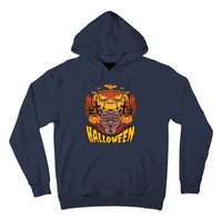 Spooky Halloween Monster And Pumpkins Hoodie