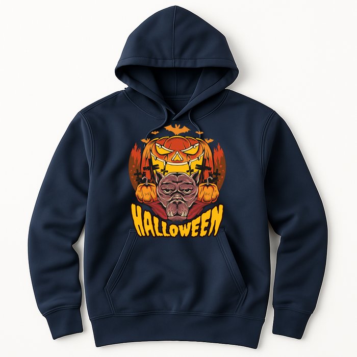 Spooky Halloween Monster And Pumpkins Hoodie