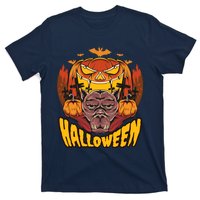 Spooky Halloween Monster And Pumpkins T-Shirt