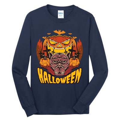 Spooky Halloween Monster And Pumpkins Tall Long Sleeve T-Shirt