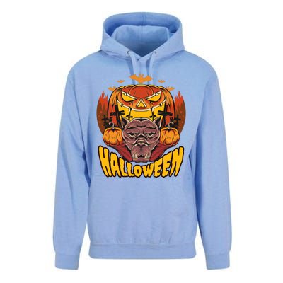 Spooky Halloween Monster And Pumpkins Unisex Surf Hoodie