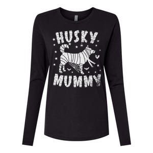 Siberian Husky Mummy Halloween Cool Gift Womens Cotton Relaxed Long Sleeve T-Shirt