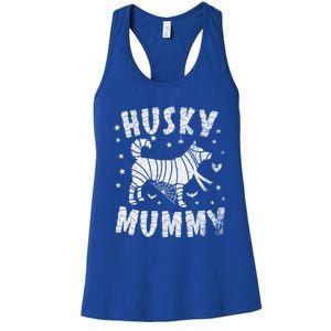 Siberian Husky Mummy Halloween Cool Gift Women's Racerback Tank