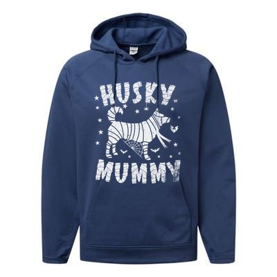 Siberian Husky Mummy Halloween Cool Gift Performance Fleece Hoodie