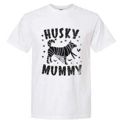 Siberian Husky Mummy Halloween Cool Gift Garment-Dyed Heavyweight T-Shirt