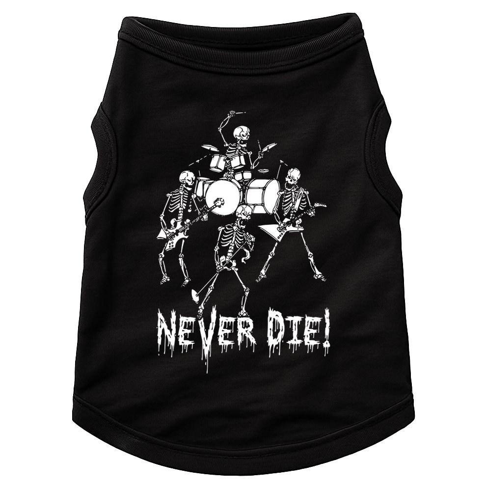Skeleton Heavy Metal Band Doggie Tank