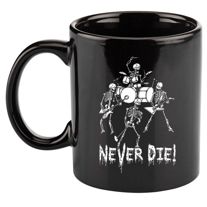 Skeleton Heavy Metal Band 11oz C Handle Ceramic Mug