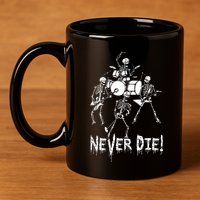 Skeleton Heavy Metal Band 11oz C Handle Ceramic Mug