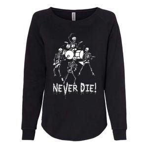 Skeleton Heavy Metal Band Womens California Wash Sweatshirt