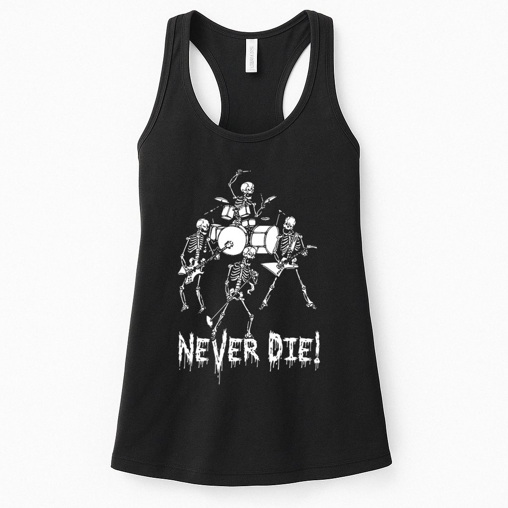 Skeleton Heavy Metal Band Womens Tank Top