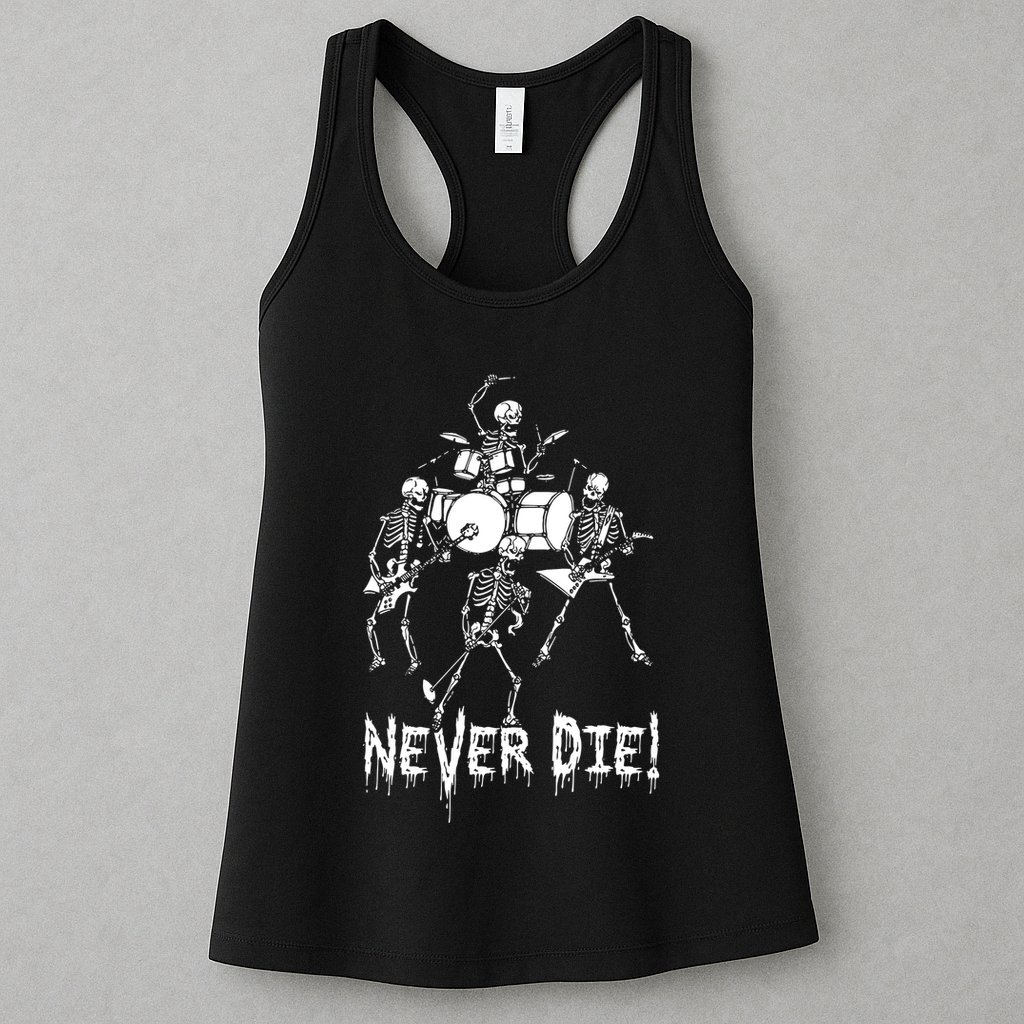 Skeleton Heavy Metal Band Womens Tank Top