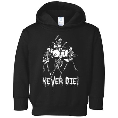 Skeleton Heavy Metal Band Toddler Hoodie