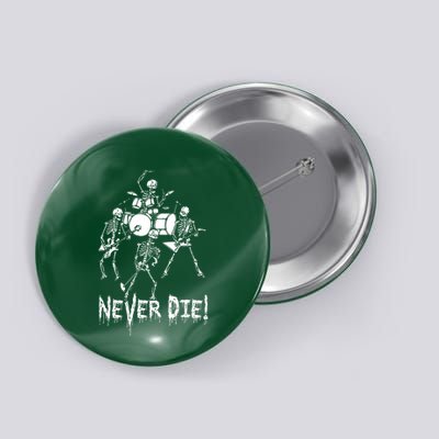 Skeleton Heavy Metal Band Button