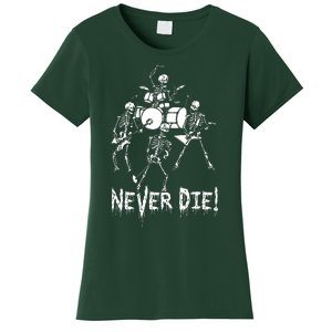 Skeleton Heavy Metal Band Women's T-Shirt