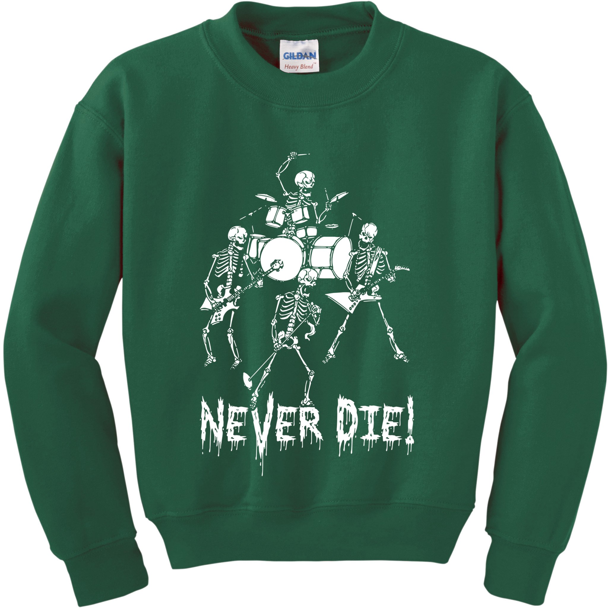 Skeleton Heavy Metal Band Kids Sweatshirt