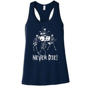 Skeleton Heavy Metal Band Women's Racerback Tank