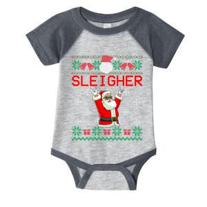 Sleigher Heavy Metal Music Hail Santa Ugly Christmas Infant Baby Jersey Bodysuit