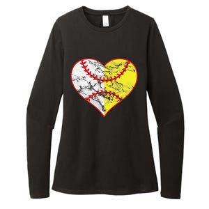 Softball Heart Mom Baseball Ideas Womens CVC Long Sleeve Shirt