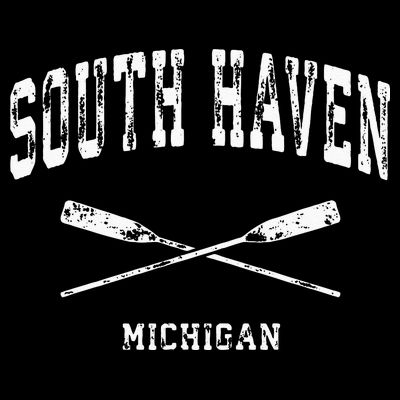 South Haven Michigan Vintage Nautical Crossed Oars T-Shirt