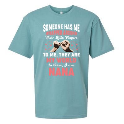 Someone Has Me Wrapped Around To Me I Am Nana Gift Sueded Cloud Jersey T-Shirt