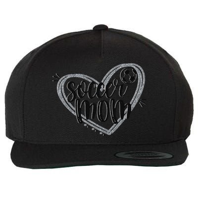 Soccer Heart Mom Soccer Soccer Mom Gift Wool Snapback Cap