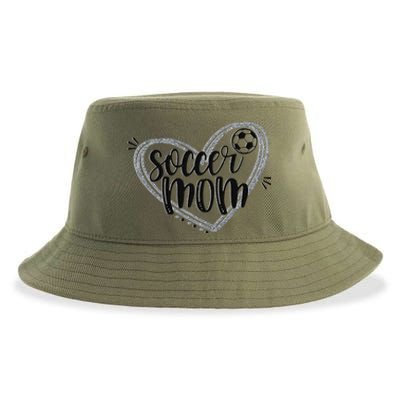 Soccer Heart Mom Soccer Soccer Mom Gift Sustainable Bucket Hat