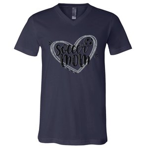 Soccer Heart Mom Soccer Soccer Mom Gift V-Neck T-Shirt