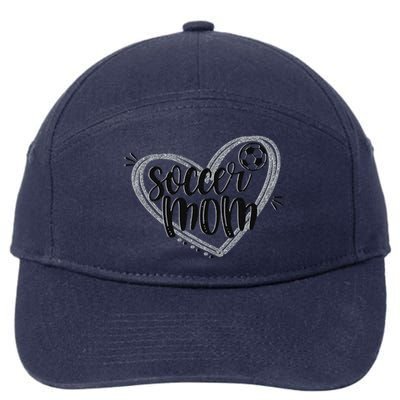 Soccer Heart Mom Soccer Soccer Mom Gift 7-Panel Snapback Hat