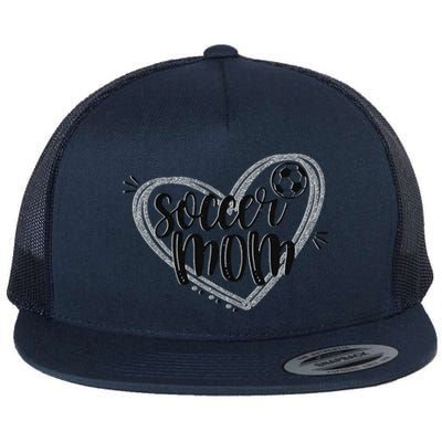 Soccer Heart Mom Soccer Soccer Mom Gift Flat Bill Trucker Hat