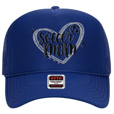 Soccer Heart Mom Soccer Soccer Mom Gift High Crown Mesh Back Trucker Hat