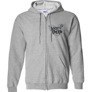 Soccer Heart Mom Soccer Soccer Mom Gift Full Zip Hoodie