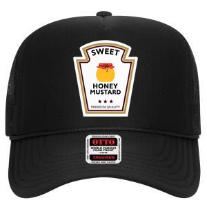 Sweet Honey Mustard Condiment Group Costume High Crown Mesh Back Trucker Hat