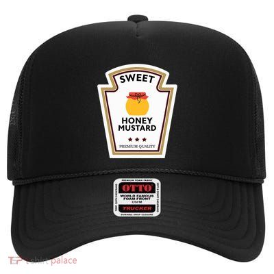 Sweet Honey Mustard Condiment Group Costume High Crown Mesh Back Trucker Hat