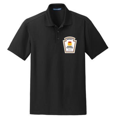 Sweet Honey Mustard Condiment Group Costume Dry Zone Grid Polo