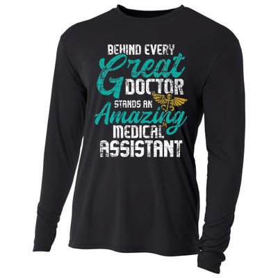 Stethoscope Heart Medical Nursery Healthcare Cooling Performance Long Sleeve Crew