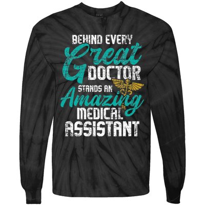 Stethoscope Heart Medical Nursery Healthcare Tie-Dye Long Sleeve Shirt