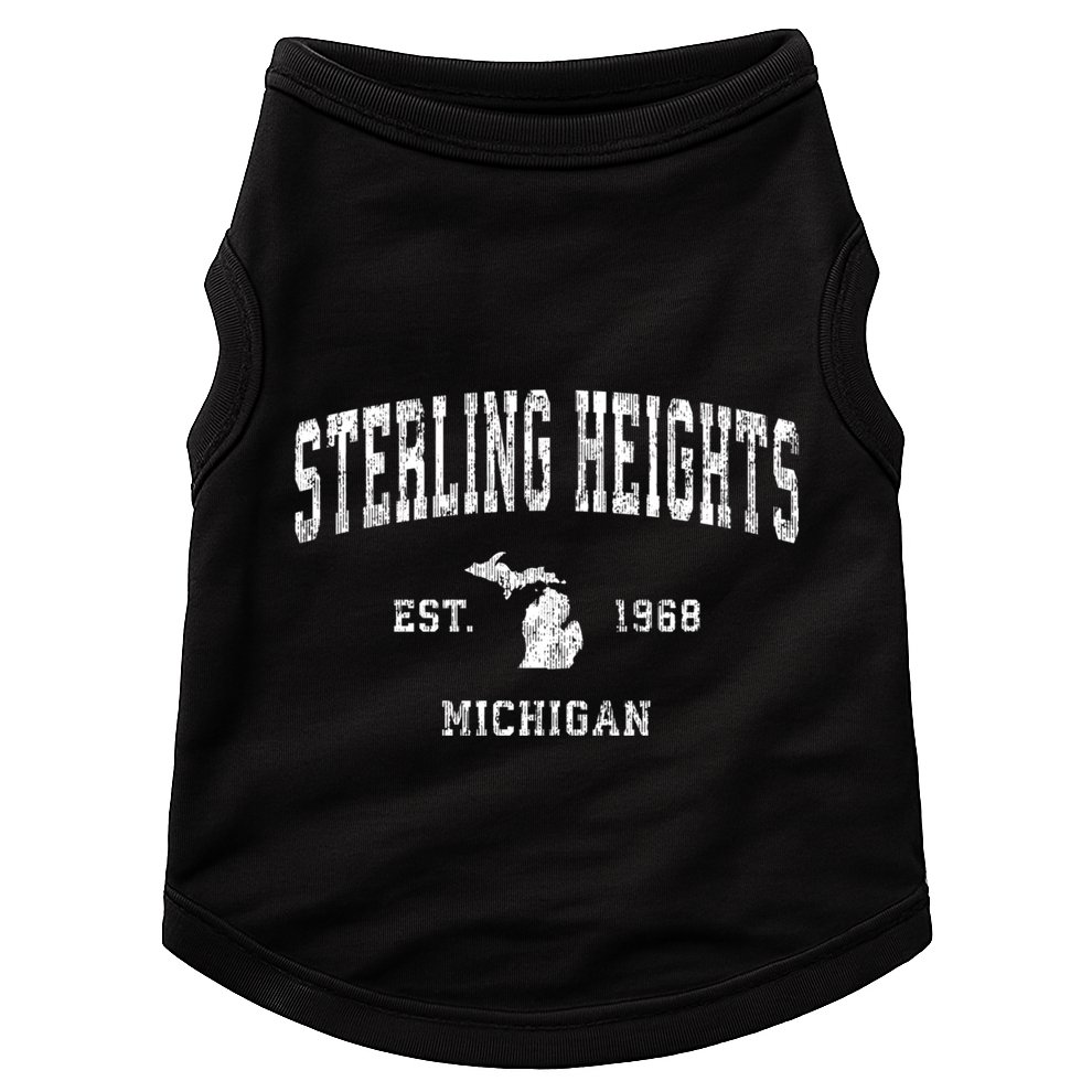 Sterling Heights Michigan Mi Vintage Sports Doggie Tank