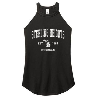 Sterling Heights Michigan Mi Vintage Sports Women's Perfect Tri Rocker Tank