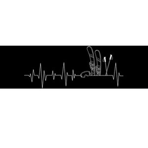 Ski Heartbeat Mountain Ski Sport Skilife Alps Skier Bumper Sticker