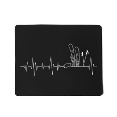 Ski Heartbeat Mountain Ski Sport Skilife Alps Skier Mousepad