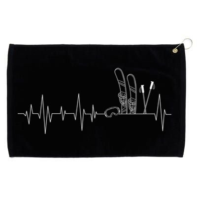 Ski Heartbeat Mountain Ski Sport Skilife Alps Skier Grommeted Golf Towel