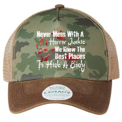 Scary Horror Movie Mess With A Horror Movie Junkie Legacy Tie Dye Trucker Hat