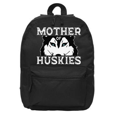 Siberian Husky Mom Fur Parent Sled Dog Breed Mothers Day 16 in Basic Backpack