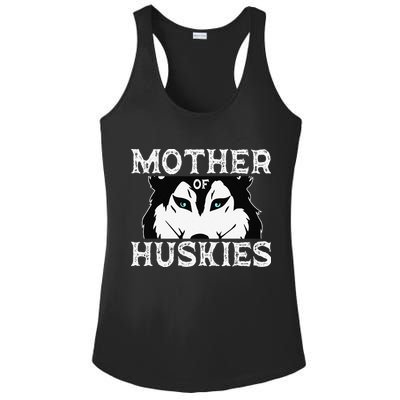 Siberian Husky Mom Fur Parent Sled Dog Breed Mothers Day Ladies PosiCharge Competitor Racerback Tank