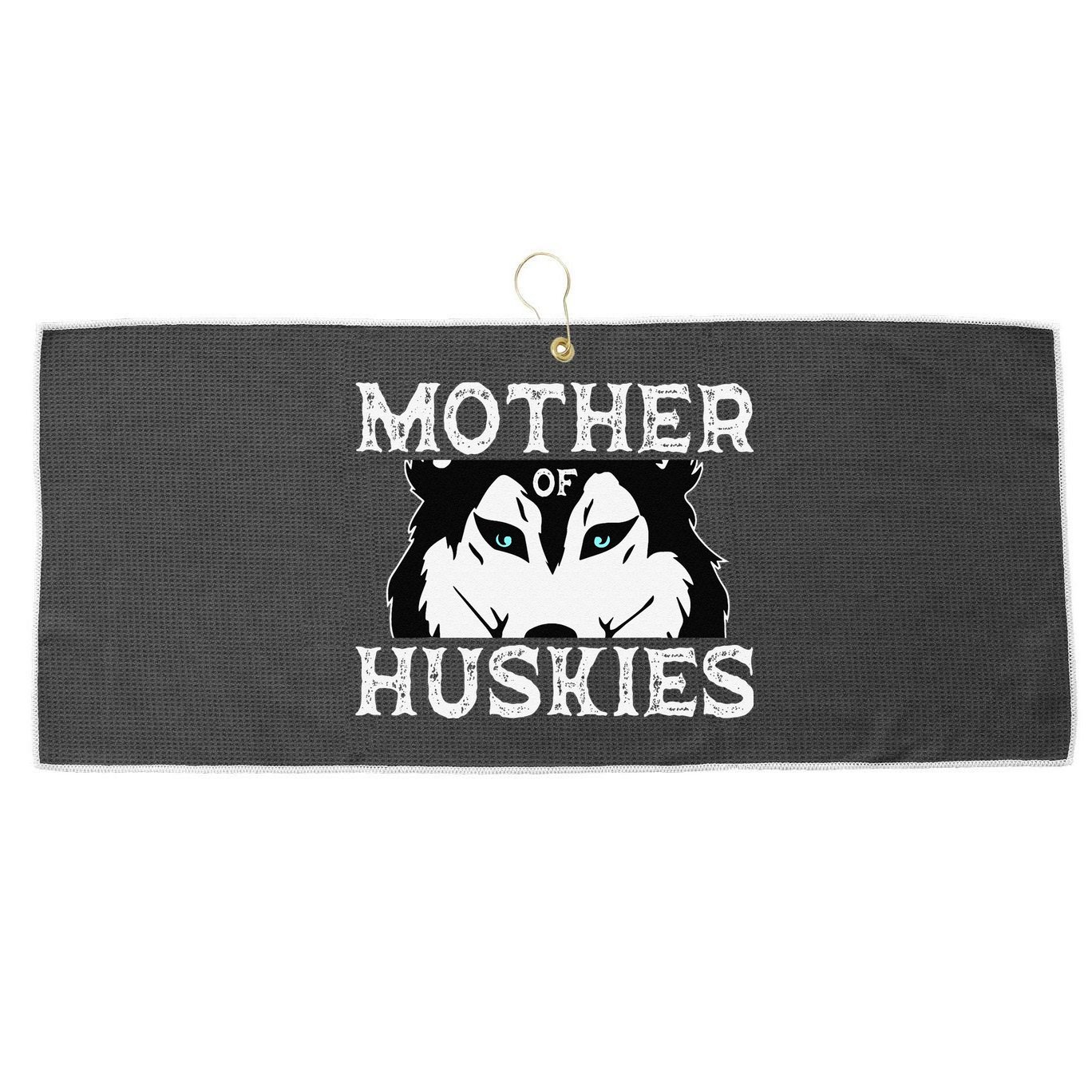 Siberian Husky Mom Fur Parent Sled Dog Breed Mothers Day Large Microfiber Waffle Golf Towel